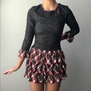 bonnie jean red plaid sleeveless dress with top